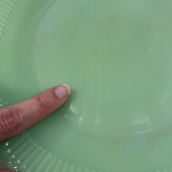 Fire King Jane Ray Jadeite Set of 3 dinner plates -9 1/8inch - Picture 12 of 14